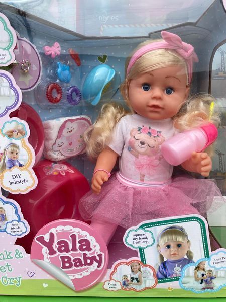 Кукла Пупс Сестричка Yale Baby BLS 024 C плачет слезами, аксессуары, ходит на горшок 173576 фото