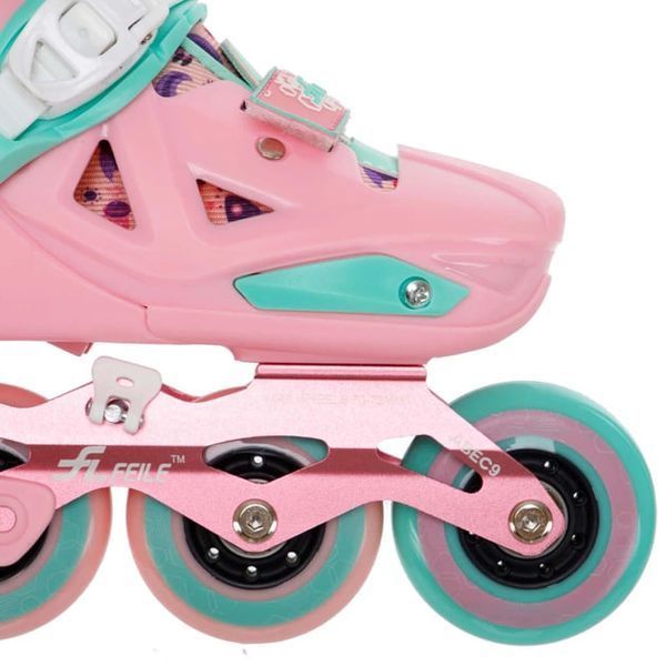 Дитячі ролики Skates розмір 34-37 d колес &ndash; 6.5 см Рожевий  186035 фото