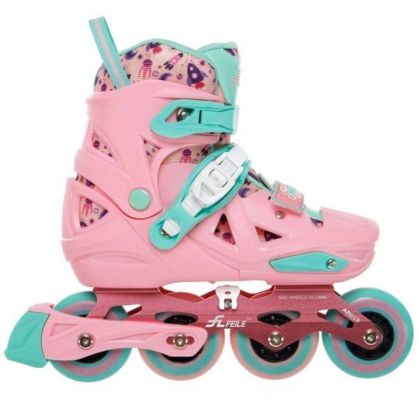 Дитячі ролики Skates розмір 34-37 d колес &ndash; 6.5 см Рожевий  186035 фото