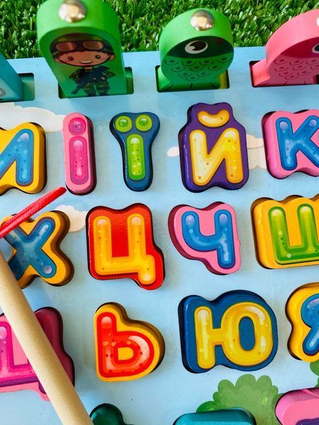 Деревянный сортер логическая доска 31592 WToys магнитная рыбалка 177467 фото