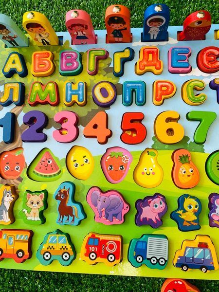 Деревянный сортер логическая доска 31592 WToys магнитная рыбалка 177467 фото