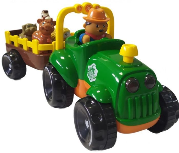 Трактор музичний WToys 37586 з українською озвучкою світло, казки та звуки тварин Зелений 178626-1 фото