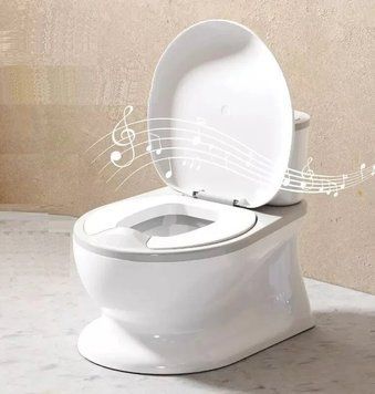 Горщик унітаз дитячий Bimbo 7410-22 розмір: 30х26,5х41,5 см Сірий м`яке сидіння 190008 фото