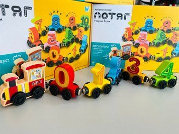 Потяг магнітний логічний 61400 WToys Цифри 141280 фото