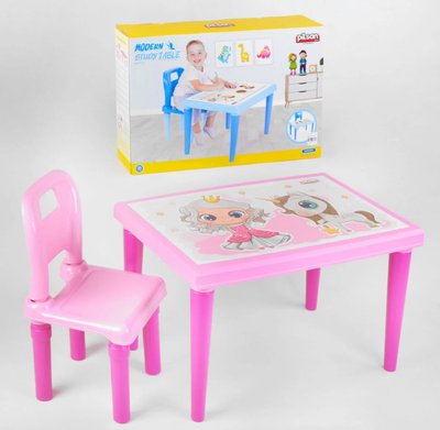Дитячий стіл з стільцем Pilsan Рожевий 109110 109110 фото