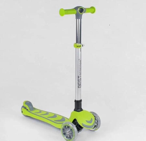 Самокат триколісний Best Scooter Maxi Бест Скутер Максі складний 46987 Салатовий 89684 фото