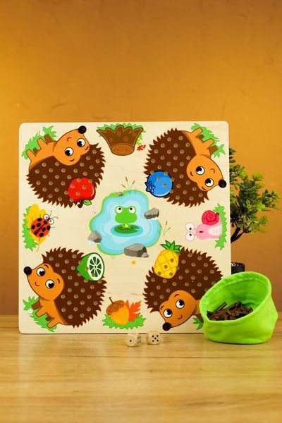 Настольная игра деревянная "Ежи-счетчики" WToys 36693 197449 фото