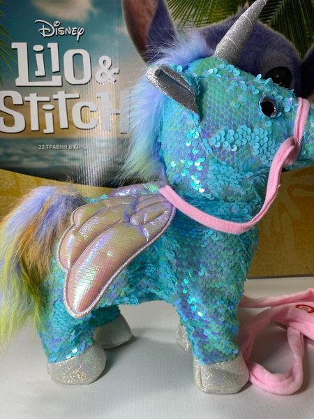 Інтерактивна іграшка ​​​​​​​Магічний Единоріг Поні Блакитний Happy Unicorn М14795 танцює, ходить, співає англійські пісні, TK Group 14795-2 фото