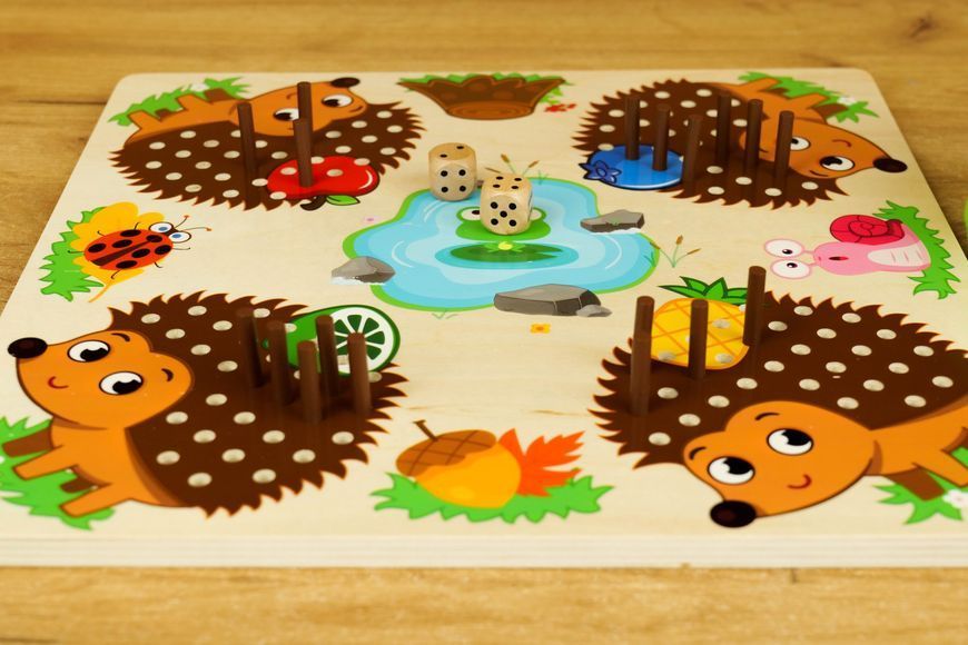 Настольная игра деревянная "Ежи-счетчики" WToys 36693 197449 фото